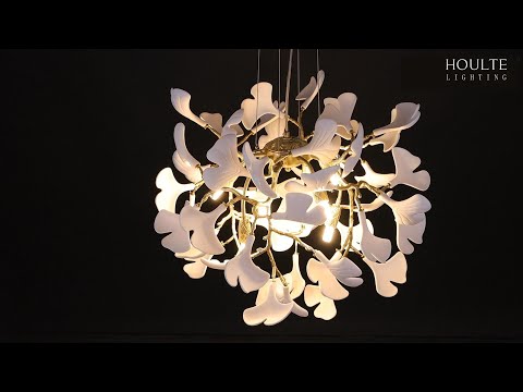 Twilight Branches Ceramic Glow Round Chandelier 60cm D