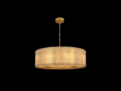 Nivislight Alabaster Round Chandelier 81cm