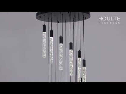 Nova Cascade Modern LED High Ceiling Chandelier 61cm D
