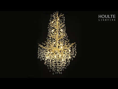 Frostleaf Crystal Cascade Grand Staircase Chandelier 155cm H