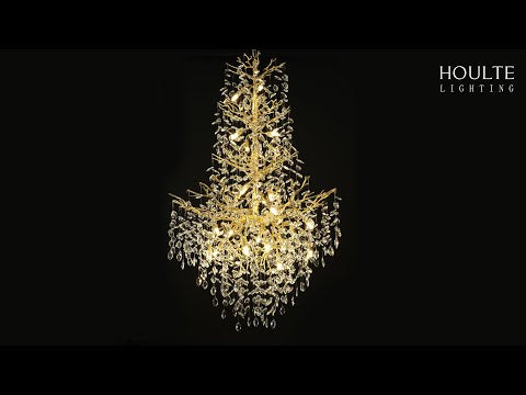Frostleaf Crystal Cascade Grand Staircase Chandelier 155cm H