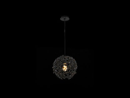 Elara Black Spherical Cage Chandelier 55.88cm