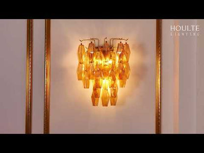 Celestial Drop Glass Wall Sconce 50cm H
