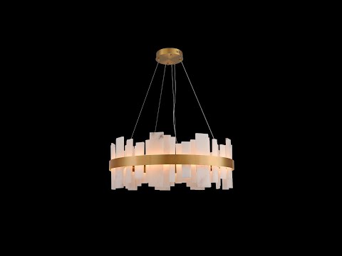 Nocturne Alabaster Round Chandelier 80cm