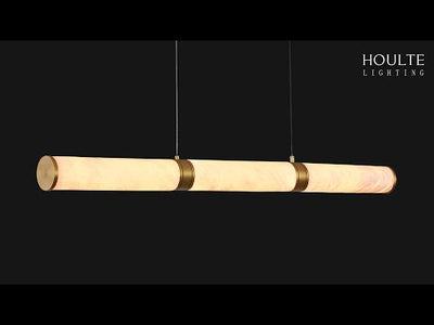Sylvia Alabaster Linear Chandelier 47"W