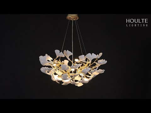 Twilight Branches Ceramic Glow Round Chandelier 81cm D