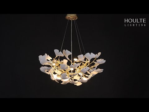 Twilight Branches Ceramic Glow Round Chandelier 81cm D