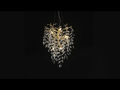 Frostleaf Crystal Grand Cascade Branches Chandelier 53cm D