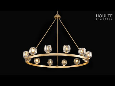 Vellum Round Chandelier 91cm D