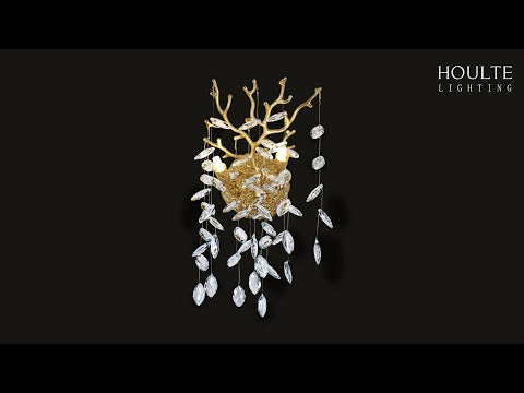 Frostleaf Crystal Branch Wall Sconce 25cm H