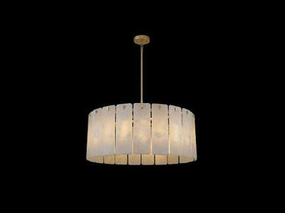 Lunara Alabaster Round Chandelier 91 cm W