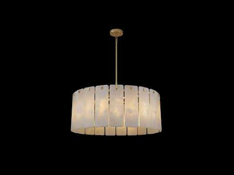 Lunara Alabaster Round Chandelier 91 cm W