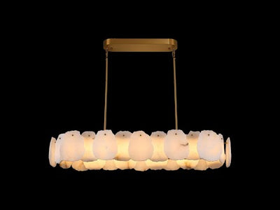 Moira Alabaster Oval Chandelier 109cm W