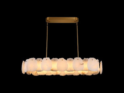 Moira Alabaster Oval Chandelier 109cm W