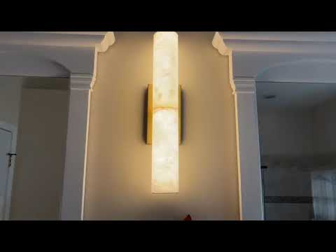 Sylvia Palladian Alabaster Wall Sconce 91cm H