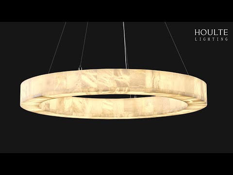 Solmare Alabaster Halo Chandelier 76cm