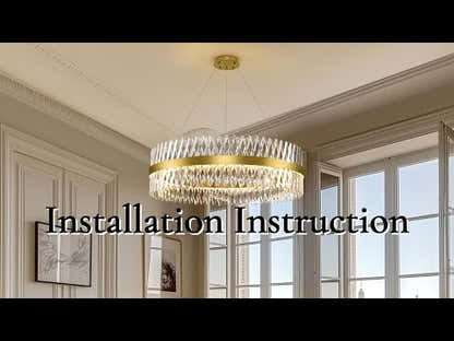 Vetro Prism Crystal Round Chandelier 60cm D