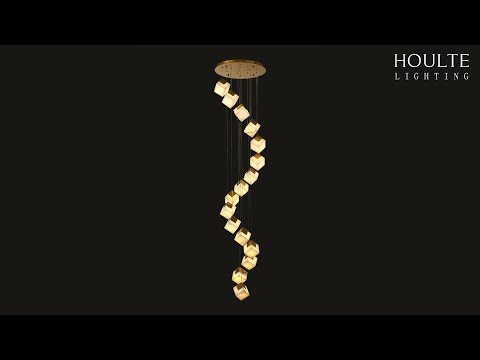 Dave Alabaster High Ceiling Staircase Chandelier 51cm D