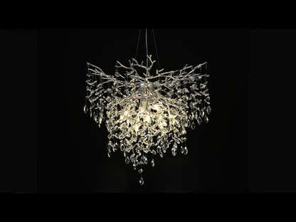 Frostleaf Crystal Grand Cascade Branches Chandelier 102cm D