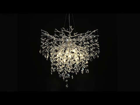 Frostleaf Crystal Grand Cascade Branches Chandelier 102cm D