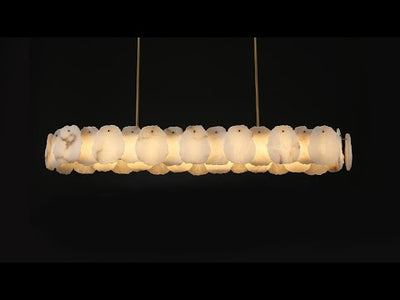 Moira Alabaster Oval Chandelier 147cm W