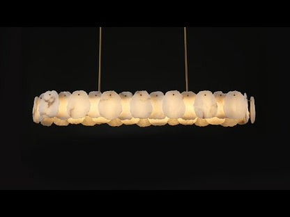 Moira Alabaster Oval Chandelier 137cm W