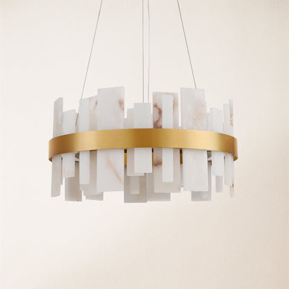Nocturne Alabaster Round Chandelier 60cm