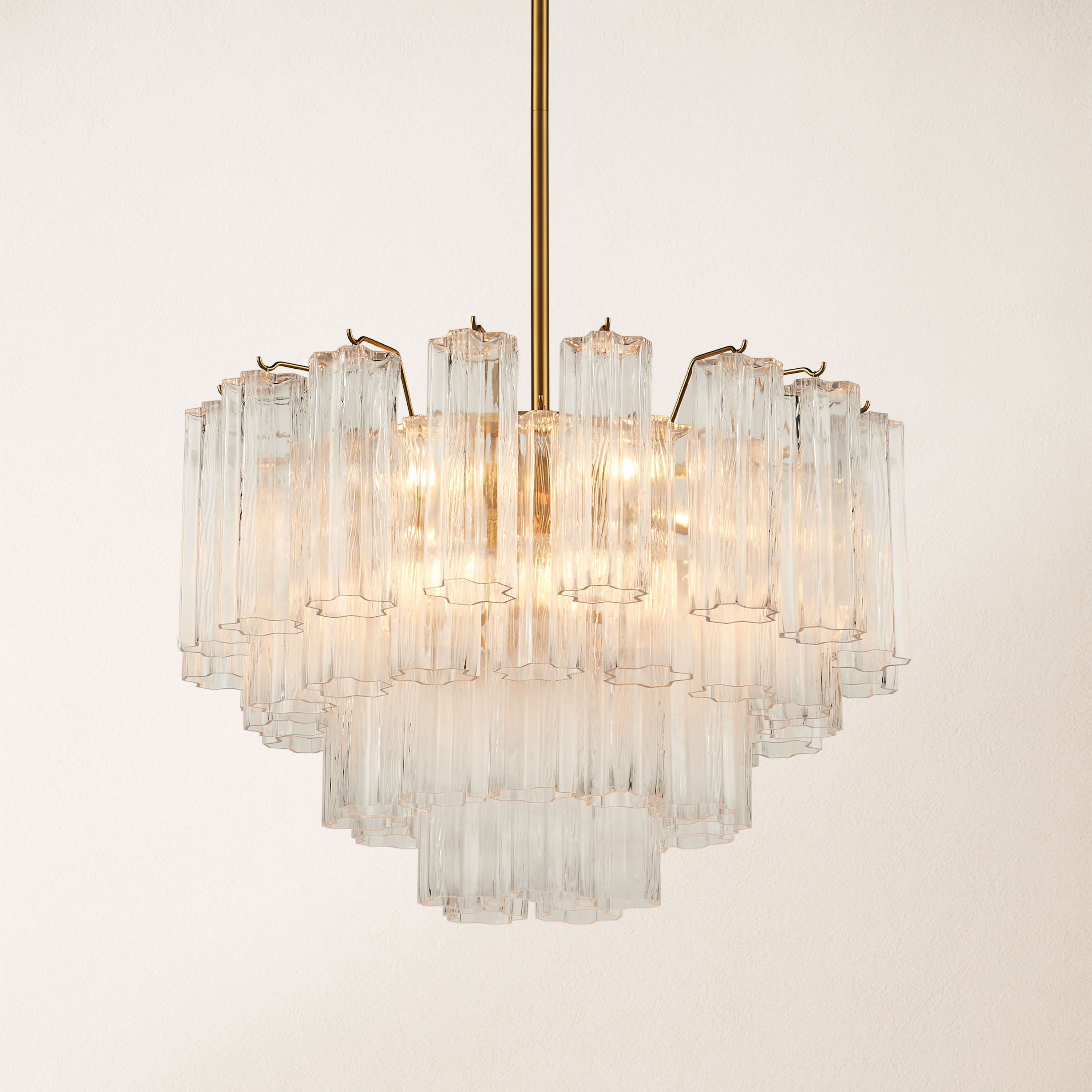 Dawel Glass Round Chandelier 24"D#Glass_Clear