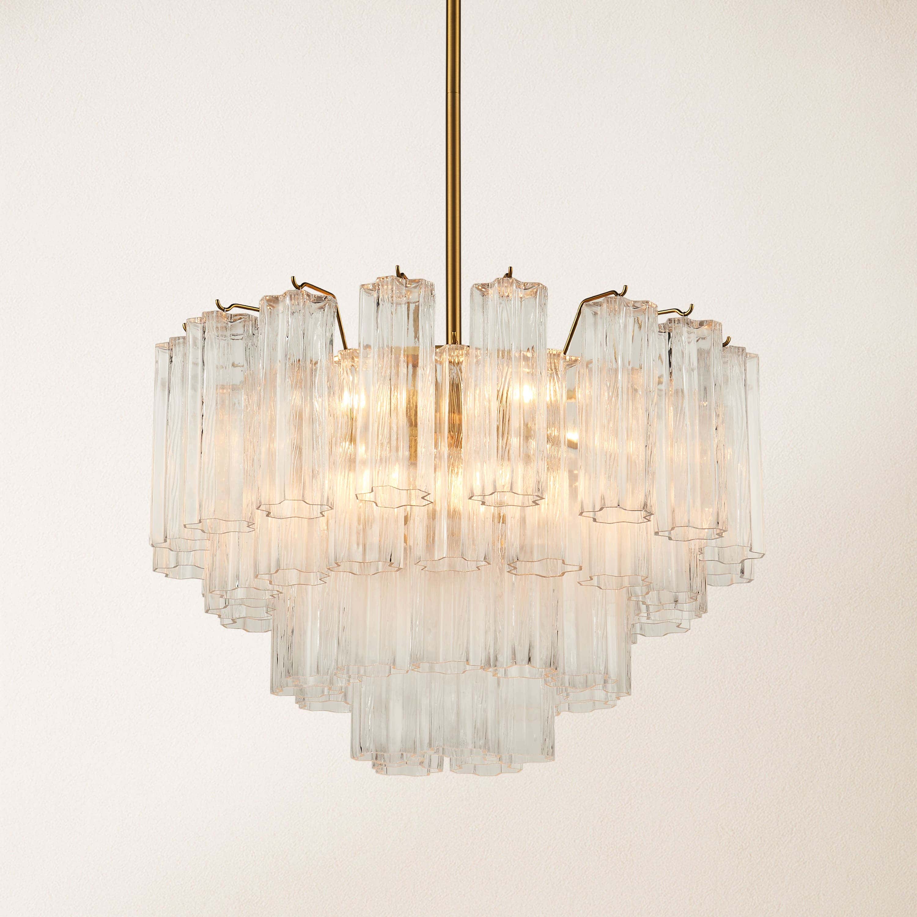Dawel Glass Round Chandelier 24"D