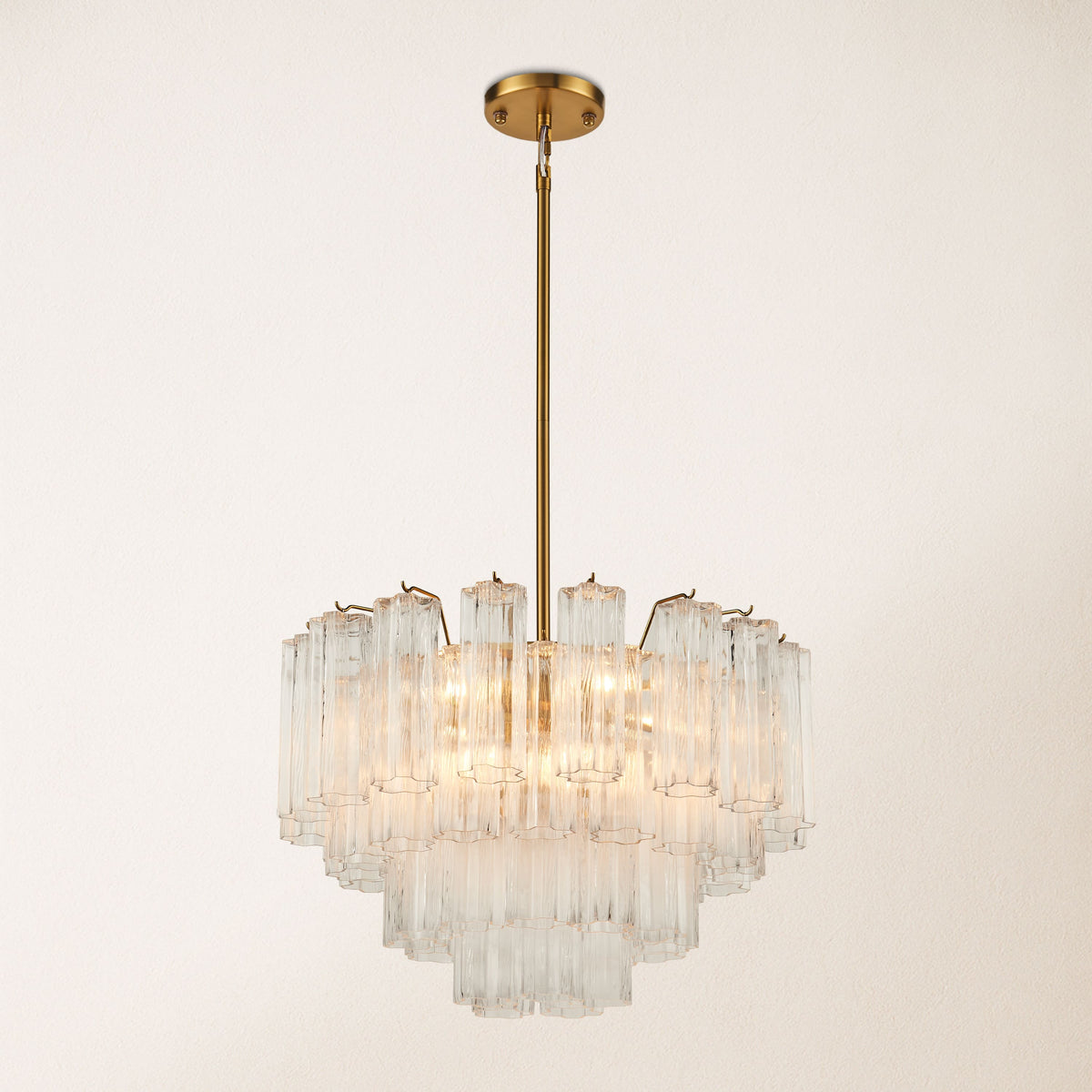 Dawel Glass Round Chandelier 24"D