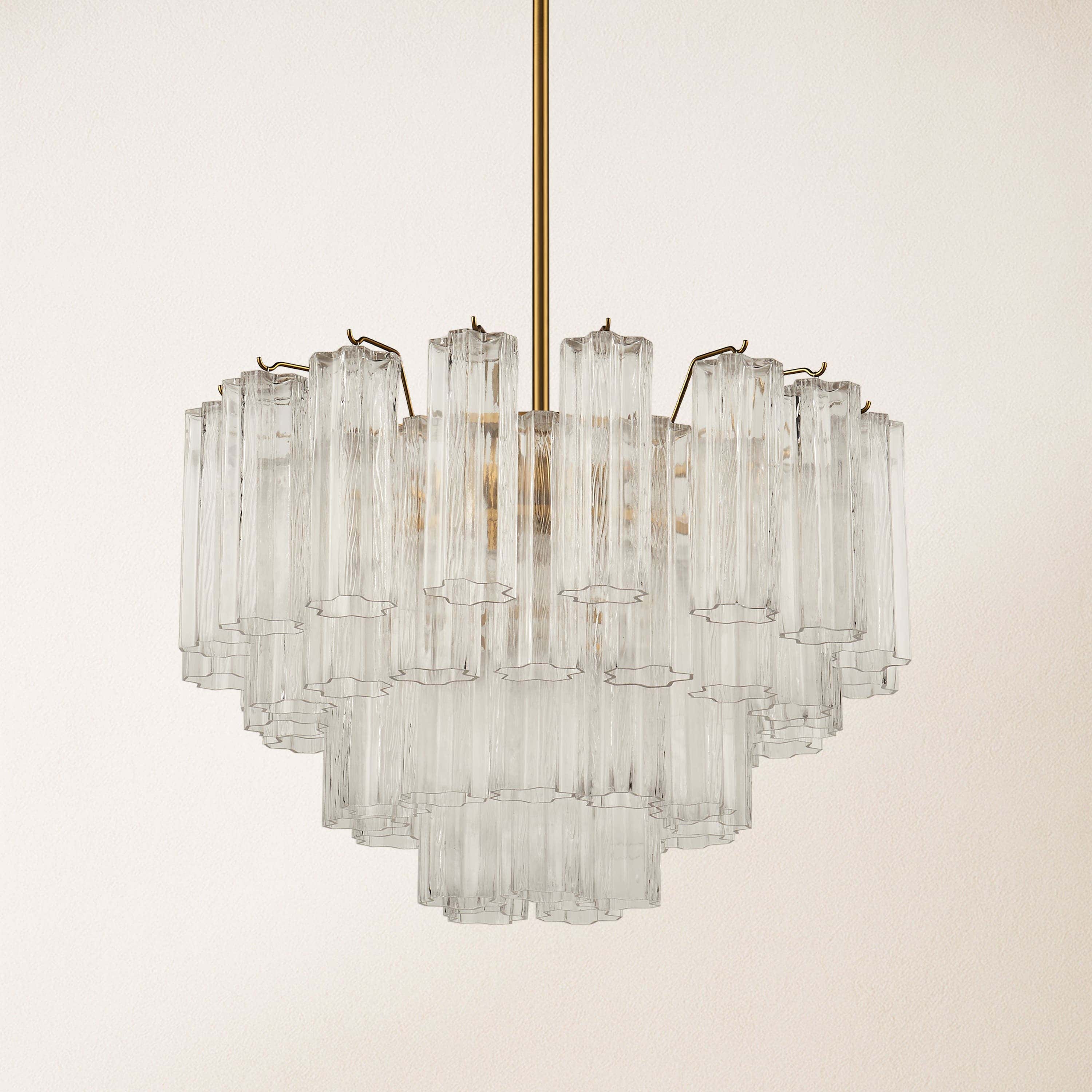 Dawel Glass Round Chandelier 24"D