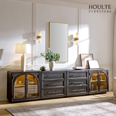 Alvar 128″ Oak 12-Drawer Chest(Set of 4)