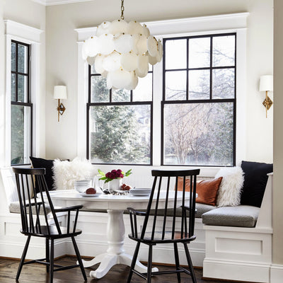 Egwent Alabaster Dish Magnolia Multi-Tiered Round Chandelier 23"D#Finish_Gold