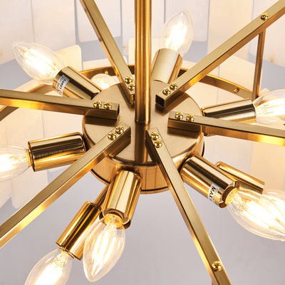Nivislight Alabaster 2-Tier Round Chandelier 60cm D