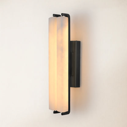 Clara Glow Alabaster Double Wall Sconce 48cm