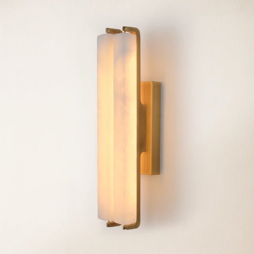 Clara Glow Alabaster Double Wall Sconce 48cm