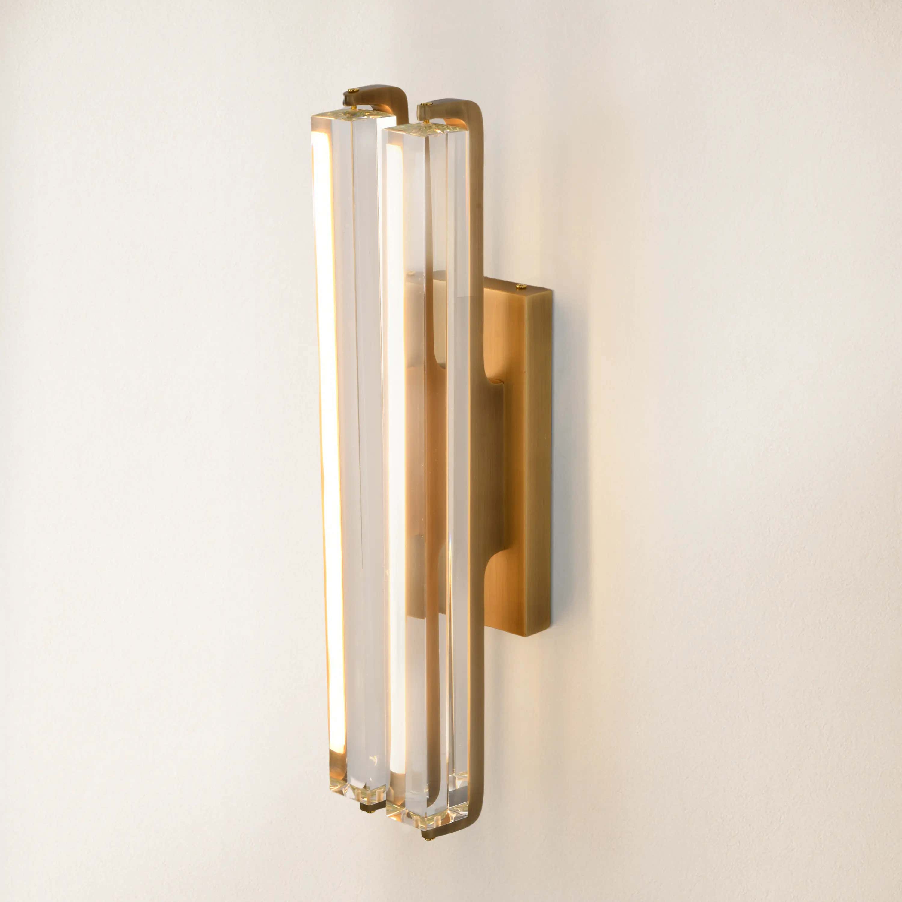 Clara Glow Crystal Double Wall Sconce 19"