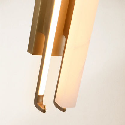 Clara Glow Alabaster Double Wall Sconce 48cm
