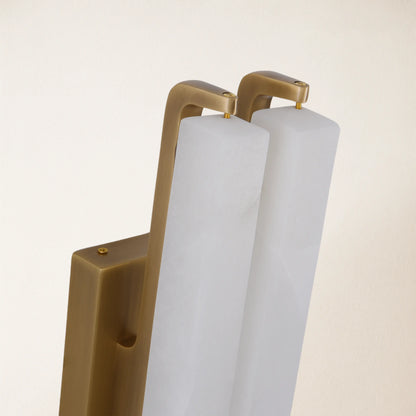 Clara Glow Alabaster Double Wall Sconce 48cm