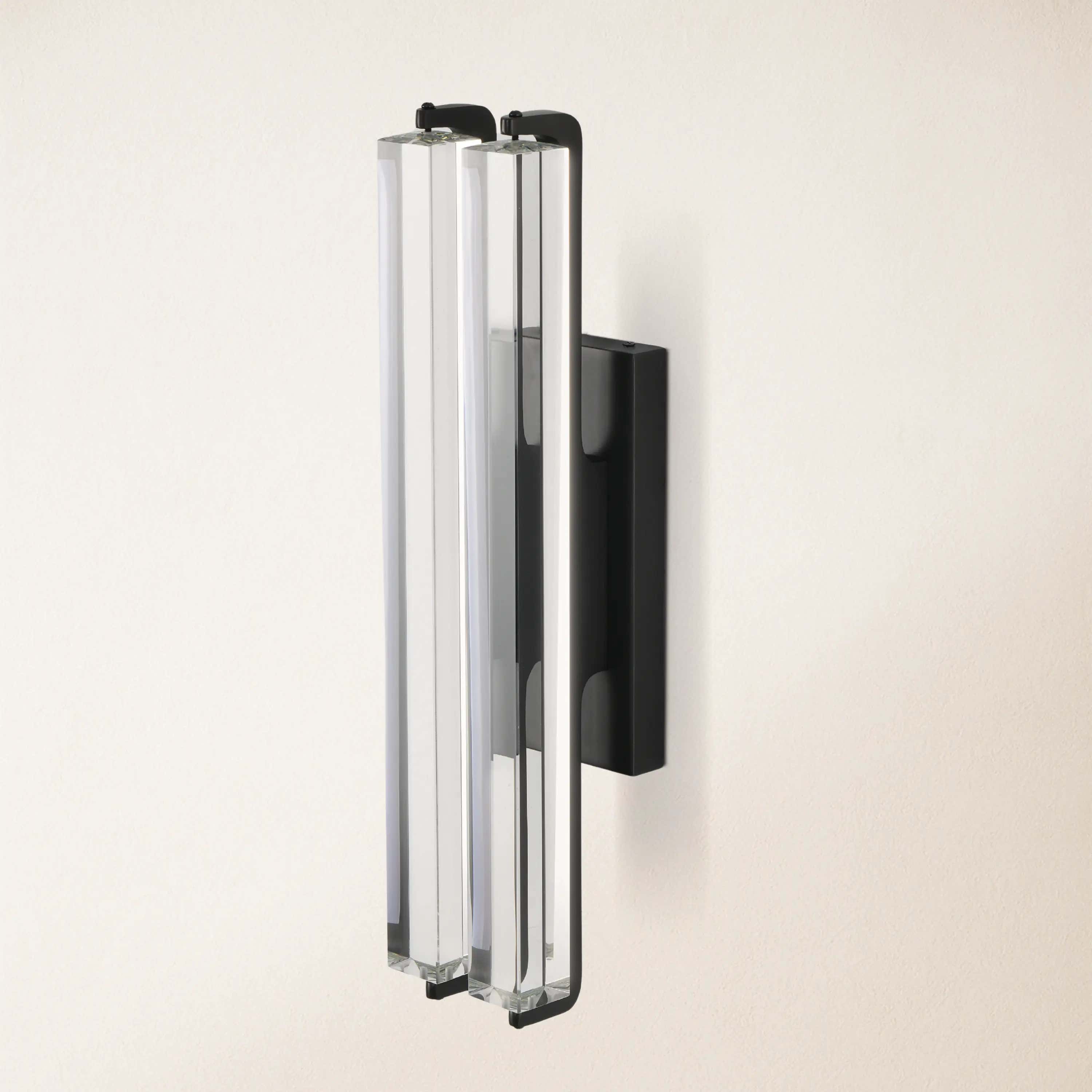 Clara Glow Crystal Double Wall Sconce 19"