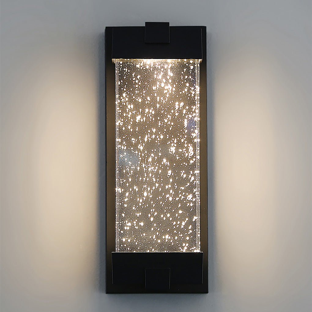 Pluvia Crystal Bubbles Rectangular Outdoor Wall Light