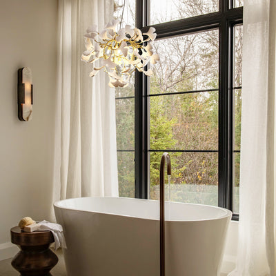 Twilight Branches Ceramic Glow Round Chandelier 60cm D