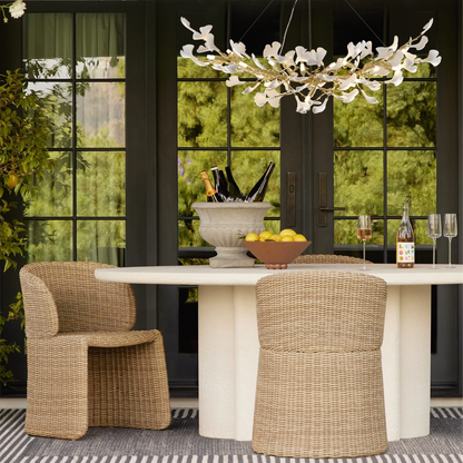 Twilight Branches Ceramic Glow Rectangular Chandelier 140cm L
