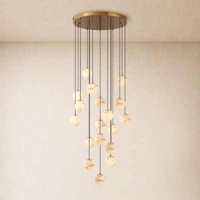 Solindra Resin Globe Cascade Chandelier 