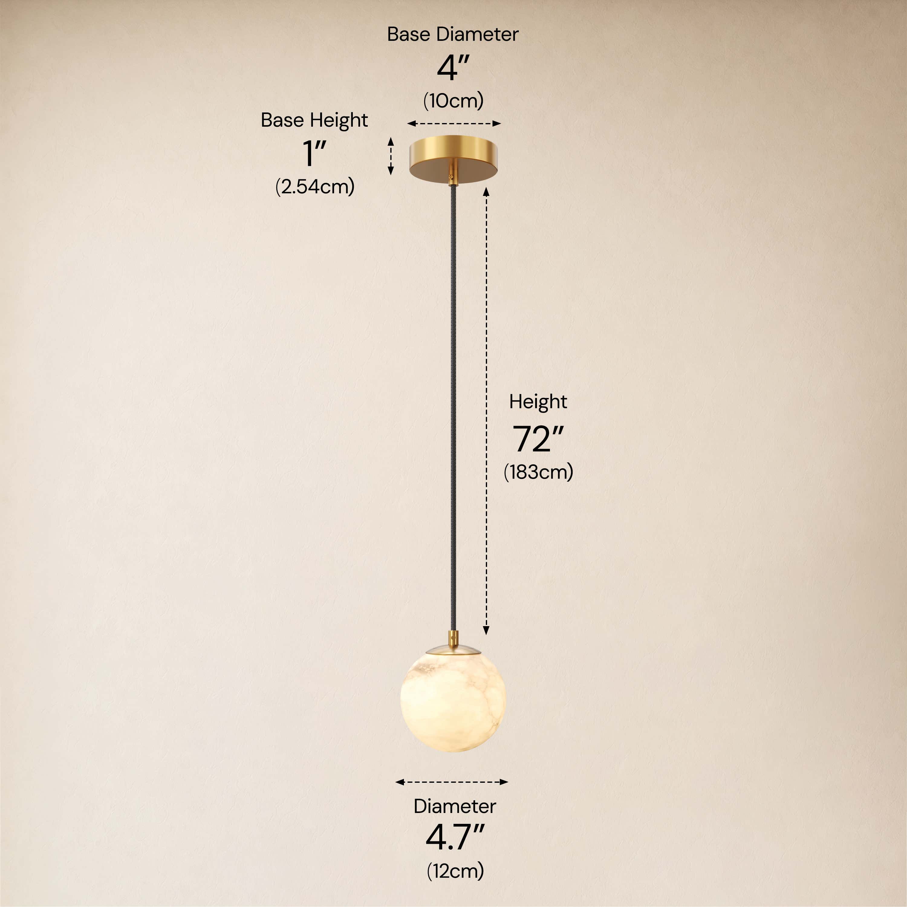 Solindra Resin Globe Pendant 4.7"D