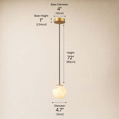Solindra Resin Globe Pendant 4.7"D