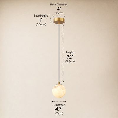 Solindra Resin Globe Pendant 4.7"D size-image 