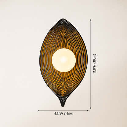 Sylvara Resin Leaf Wall Sconce size-image 