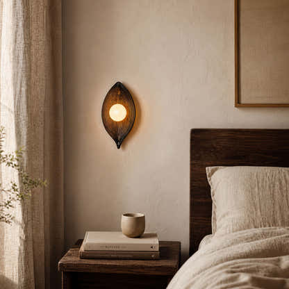 Sylvara Resin Leaf Wall Sconce 