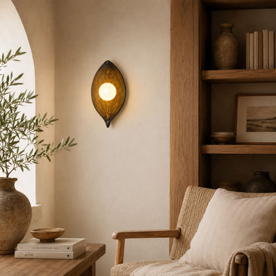 Sylvara Resin Leaf Wall Sconce 